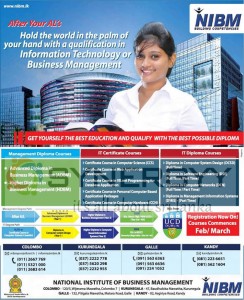NIBM Certificate & Diploma Programmes of Management and IT – Feb March 2013 Intakes