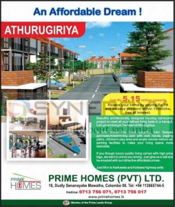 Prime Homes at Athurugiriya for Rs. 5.15 Million Upwards