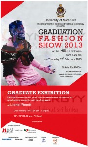 University of Moratuwa Graduation fashion Show 2013 – 28th February