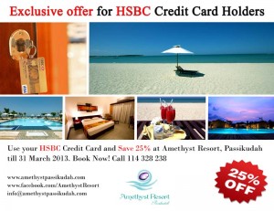 25% off at Amethyst Resort for HSBC Credit Card Holder