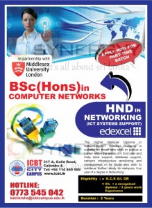BSc (Hons) in Computer Networks from ICBT CITY CAMPUS