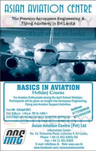 Basics in Aviation Holiday Course by Asian Aviation Centre in Sri Lanka