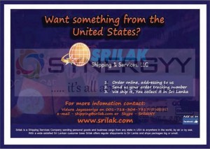 Buy anything for USA and send via SRILAK to Sri Lanka