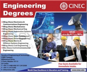 CINEC Engineering Degree Programme 2013/2014