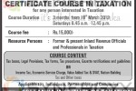 Certificate Courses in Taxation in Sri Lanka – Commencement on 16th Match 2013