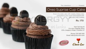 Choco Luv Oreo Surprise Cup Cake for Rs. 170.00