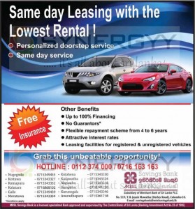 Quick Leasing in Srilanka from MBSL