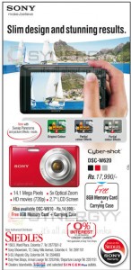 SONY Cyber Shot Camera for Rs. 17,990.00 from Siedles