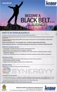 Six Sigma Black Belts in Sri Lanka with NIBM