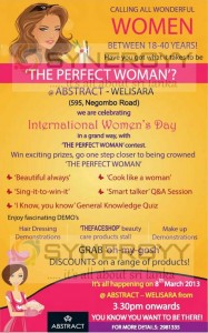 “The Perfect Woman” an International Women’s Day Celebration with Abstract, Welisara