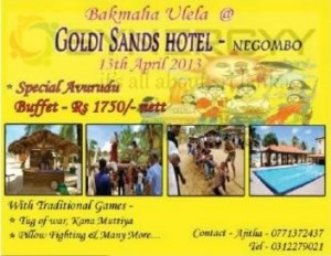 Bakmaha Ulela at Goldi Sands Hotel Negombo on 13th April 2013