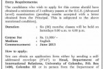 Certificate Course in International Relations by University of Colombo – Applications calls now till 10th May 2013