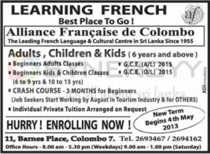 French Language classes in Colombo