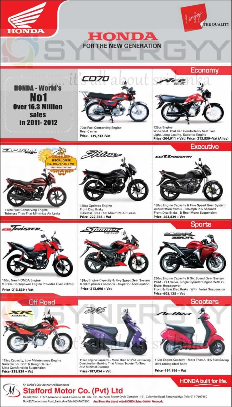 Brand new hero honda bike prices in sri lanka #1