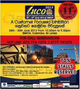 INCO 2013 Exhibition at BMICH – Stalls Available for Reservation