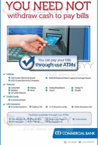 Pay your Bill through ATM in Sri Lanka