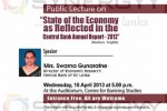 State of Economy as Reflected in the Central Bank Annual Report 2012 – a Public lecture ( Free of Charge)