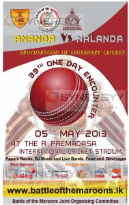 Battle of the Maroons in today 5th May 2013 at Premadasa International Cricket Stadium