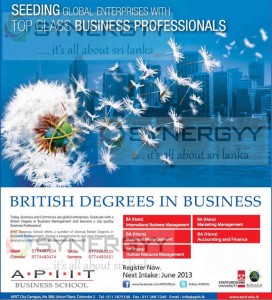 British Business Degree programme by APIIT Business School – New Intakes on June 2013