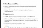 Corporate Finance Manager Vacancy – Environmental Resource Investment PLC