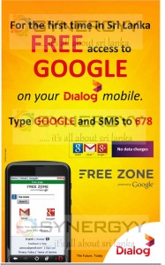 Enjoy Free Access to Google from Dialog Mobiles