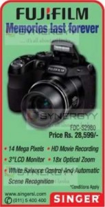 Fujifilm FDC-S2980 Rs. 28,599.00 from Singer – May 2013
