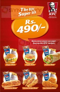 KFC Sri Lanka Super Six Promotions for Rs. 490.00