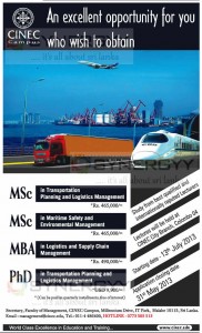 Masters Degree Programme Transport and Logistics Management – starting 13th July 2013