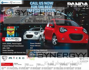 Micro Panda LC 1.0 for Rs. 1,795,000 with VAT – June 2013