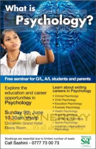 Psychology Education and Career seminar on 9th June 2013