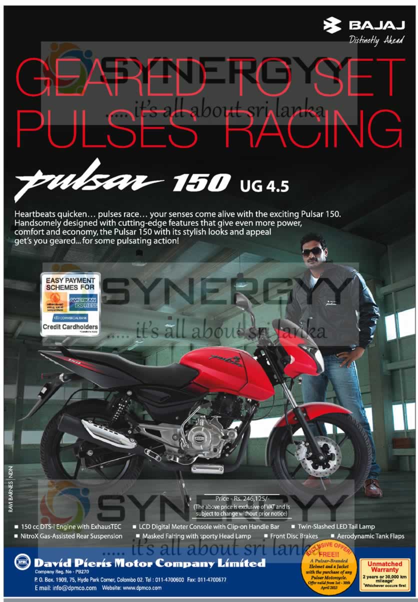 Bajaj Pulsar 150 Bike Price In Sri Lanka