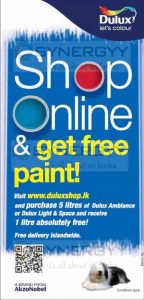 Shop online and get free paint at Dulux – New Promotion in Sri Lanka