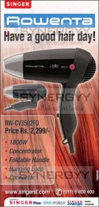 Singer Rowenta Hair Dryer for Rs. 2,299.00