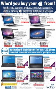 Softlogic Laptop Offers on MacBook and Dell Inspiron – May 2013