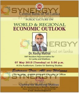 World & Regional Economic Outlook Public Lecture on 7th May 2013