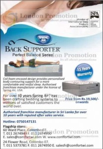 Back Supporter Mattress for Rs. 19,500.00 Onwards