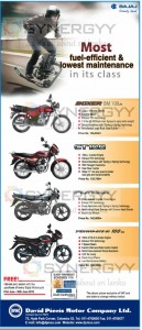 Bajaj Motor Cycle Prices in Sri Lanka – Updated June 2013