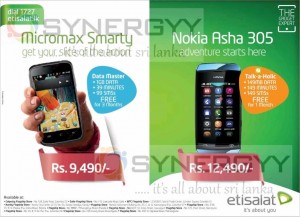 Etisalat Offer for Micromax and Nokia Asha 305 – June 2013