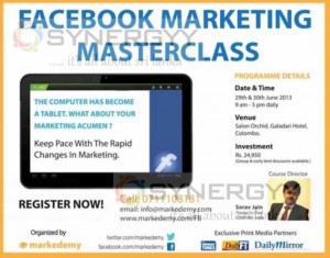 Facebook Marketing Master Class in Sri Lanka