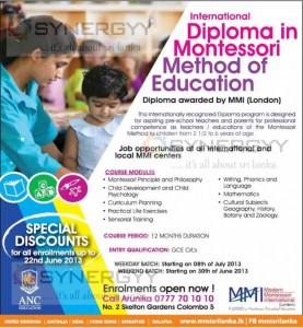 International Diploma in Montessori Method of Education by ANC