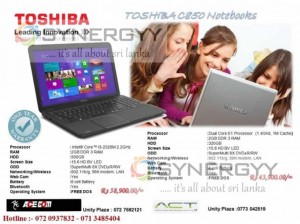 Toshiba C850 Notebooks for Rs. 43,900.00 onwards