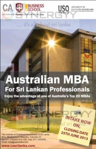 University of Southern Queens Land MBA in Srilanka – Enrol before 25th June 2013