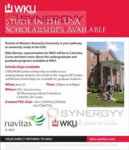 Western Kentucky University Study and Scholarships Options in Sri Lanka