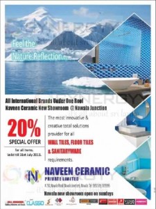 20% Special Offer from Naveen Ceramic till 31st July 2013