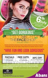 20% off and Free Gift from The Face Shop at Abans – from 6th July 2013