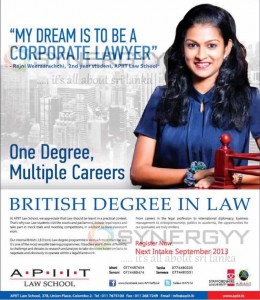 APIIT Law Degree Programme – September 2013 Intakes