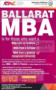 Ballarat MBA Programme Now in Sri Lanka