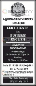 Certificate in Business English by Aquinas University College