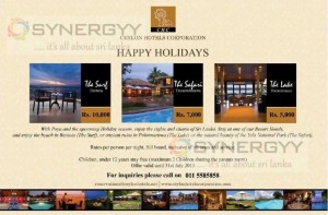 Ceylon Hotels Corporation Happy Holidays Promotion till 31st July 2013