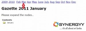Click the Month of March of 2011